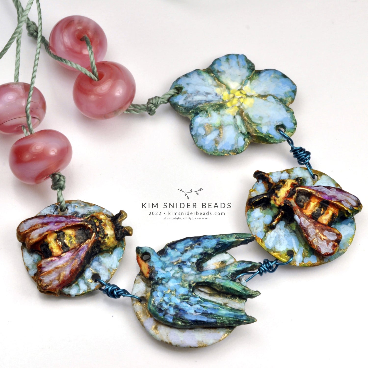 Birds and the bees charms - copyright Kim Snider