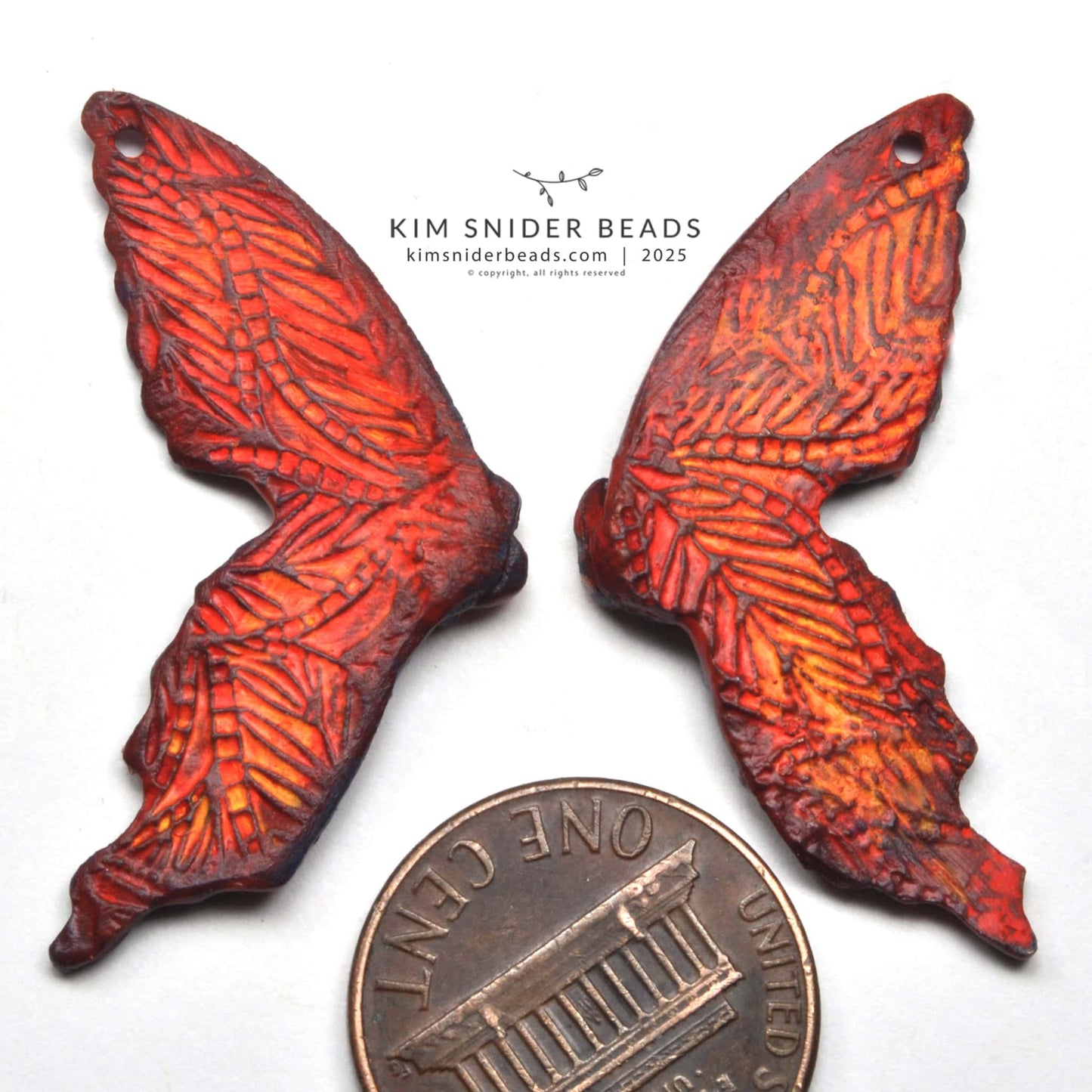 Rose butterfly wing charms