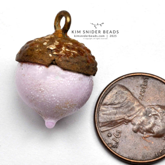 1 acorn charm bead